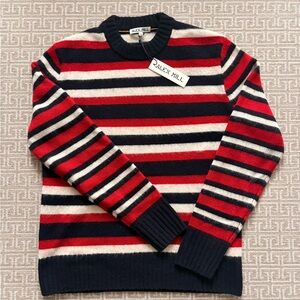 Alex Mill Men's Crewneck Sweater - Navy, Red, and White Stripes